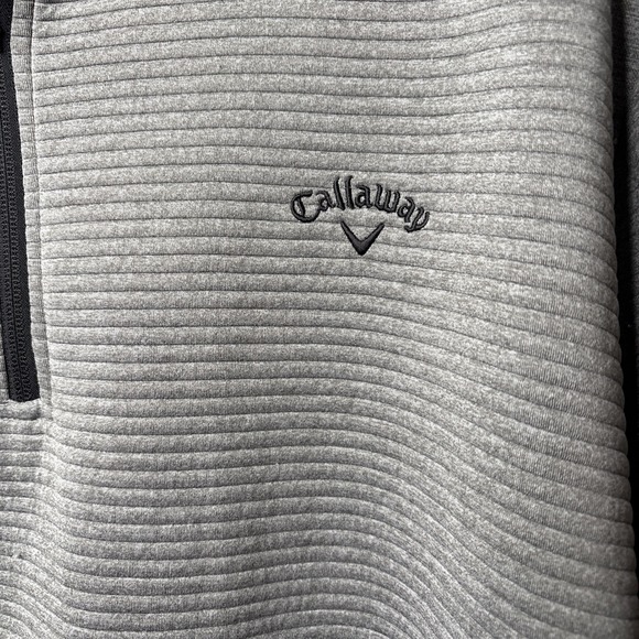 Callaway Men's Quarter Zip Pull Over Heather Gray XXL Regular - Picture 2 of 7